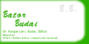 bator budai business card